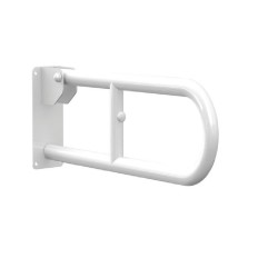 ACCESSORI PER DISABILI MANIGLIONE BARRA RIBALTABILE DA MURO LACCATO BIANCO