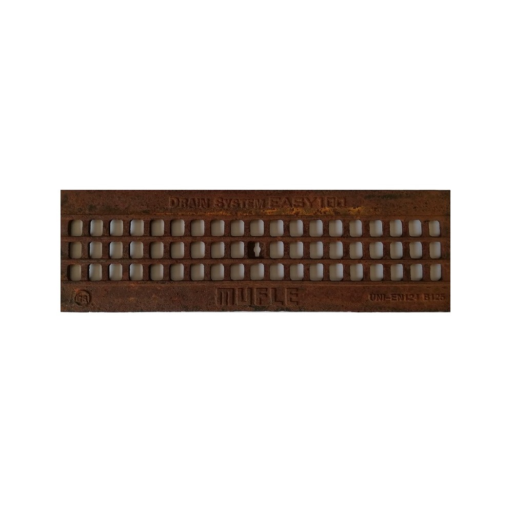 GRIGLIA EASY 100 B125 PER CANALETTE LUNGHEZZA CM 50 LARGHEZZA CM 15 GHISA SFEROIDALE