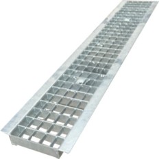 GRIGLIA EASY PER CANALETTE QUADRA MT 1 ACCIAIO ZINCATO CLASSE B125-EN1433