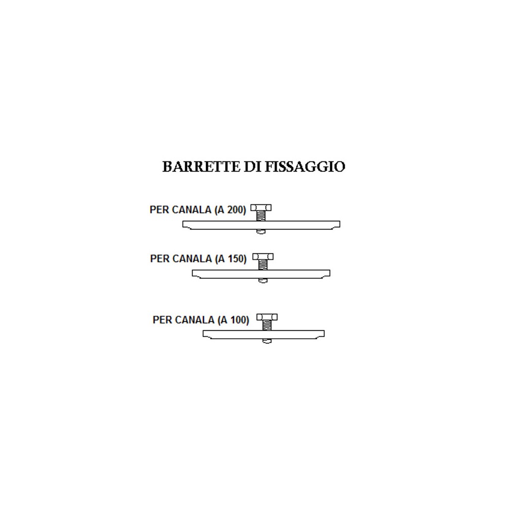 BARRETTE FISSAGGIO KIT 2 PEZZI GRIGLIA EASY X MT 1 ACCIAIO ZINCATO