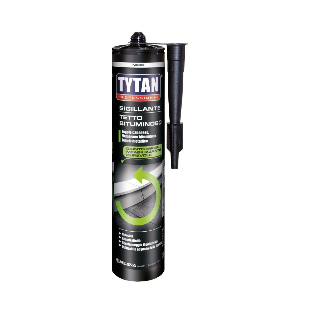 SIGILLANTE BITUMINOSO TETTO NERO ML 300 CARTUCCIA SILICONE TYTAN