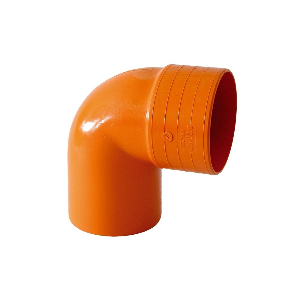 CURVA ARANCIO CHIUSA 90° IN PVC