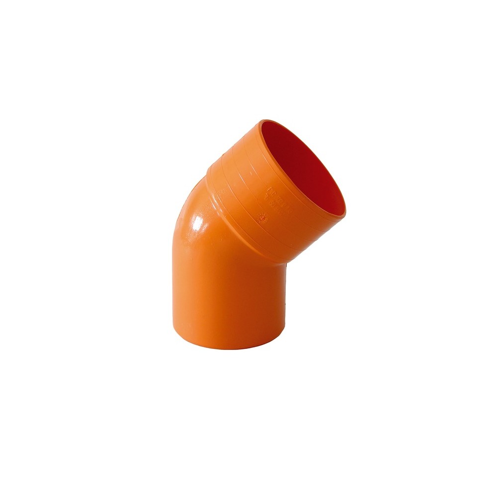CURVA ARANCIO APERTA 45° IN PVC