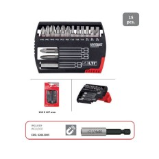 INSERTI MYBIT 15 ESSENTIAL MIX PH/PZ/TG/TORX PEZZI 14 + PORTA INSERTO LTI