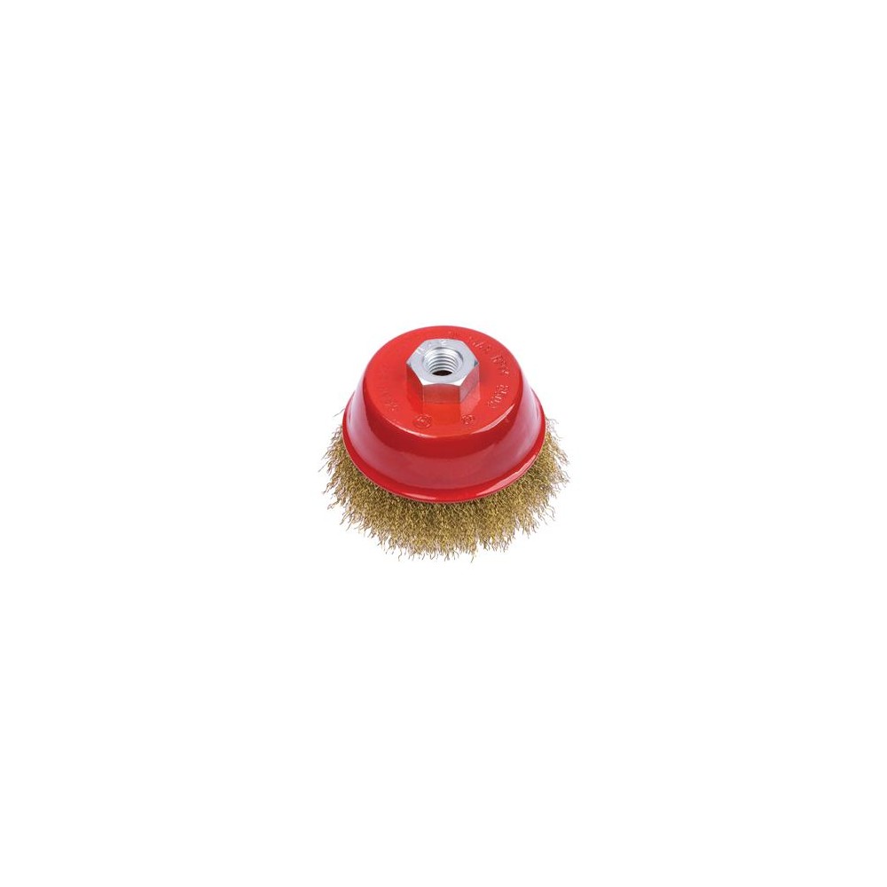 SPAZZOLA A TAZZA FILO ACCIAIO ATTACCO MASCHIO Ø 14 MM  PG PROFESSIONAL