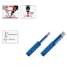 PUNTA X TRAPANI DIAMANTATA CORONA CONTINUA X FORO GRES PORCELLANATO QUICK UNIVERSAL SAIT