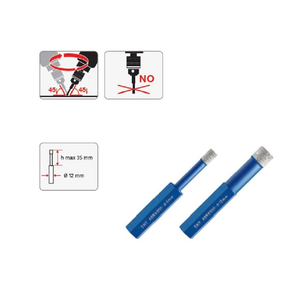PUNTA X TRAPANI DIAMANTATA CORONA CONTINUA X FORO GRES PORCELLANATO QUICK UNIVERSAL SAIT