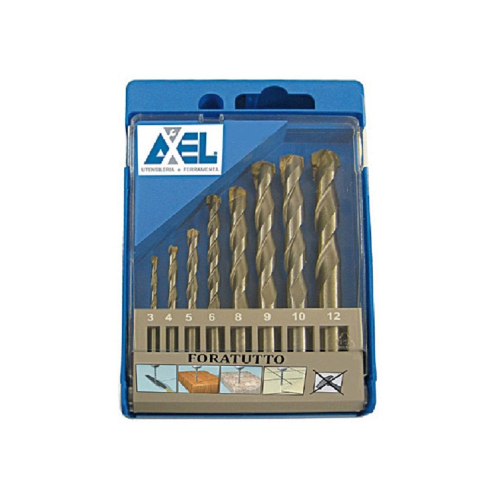 PUNTE ELICOIDALE AXEL FORATUTTO PEZZI 8