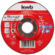 DISCO EXPERT DA SBAVO PER METALLO Ø MM 115 FORO Ø MM 22,23 SPESSORE MM 6 KWB