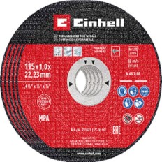 DISCO EXPERT SET 5 PZ DA TAGLIO PER METALLO E ACCIAIO INOX Ø MM 115 FORO Ø MM 22,23 SPESSORE MM 1 KWB