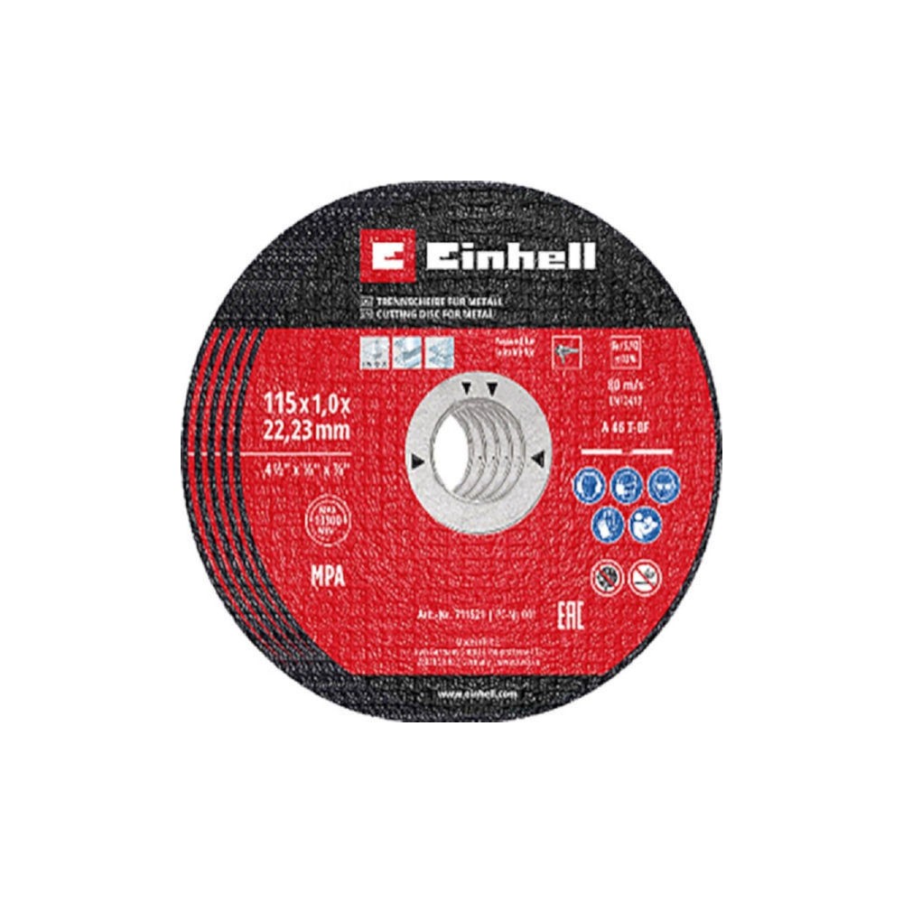 DISCO EXPERT SET 5 PZ DA TAGLIO PER METALLO E ACCIAIO INOX Ø MM 115 FORO Ø MM 22,23 SPESSORE MM 1 KWB