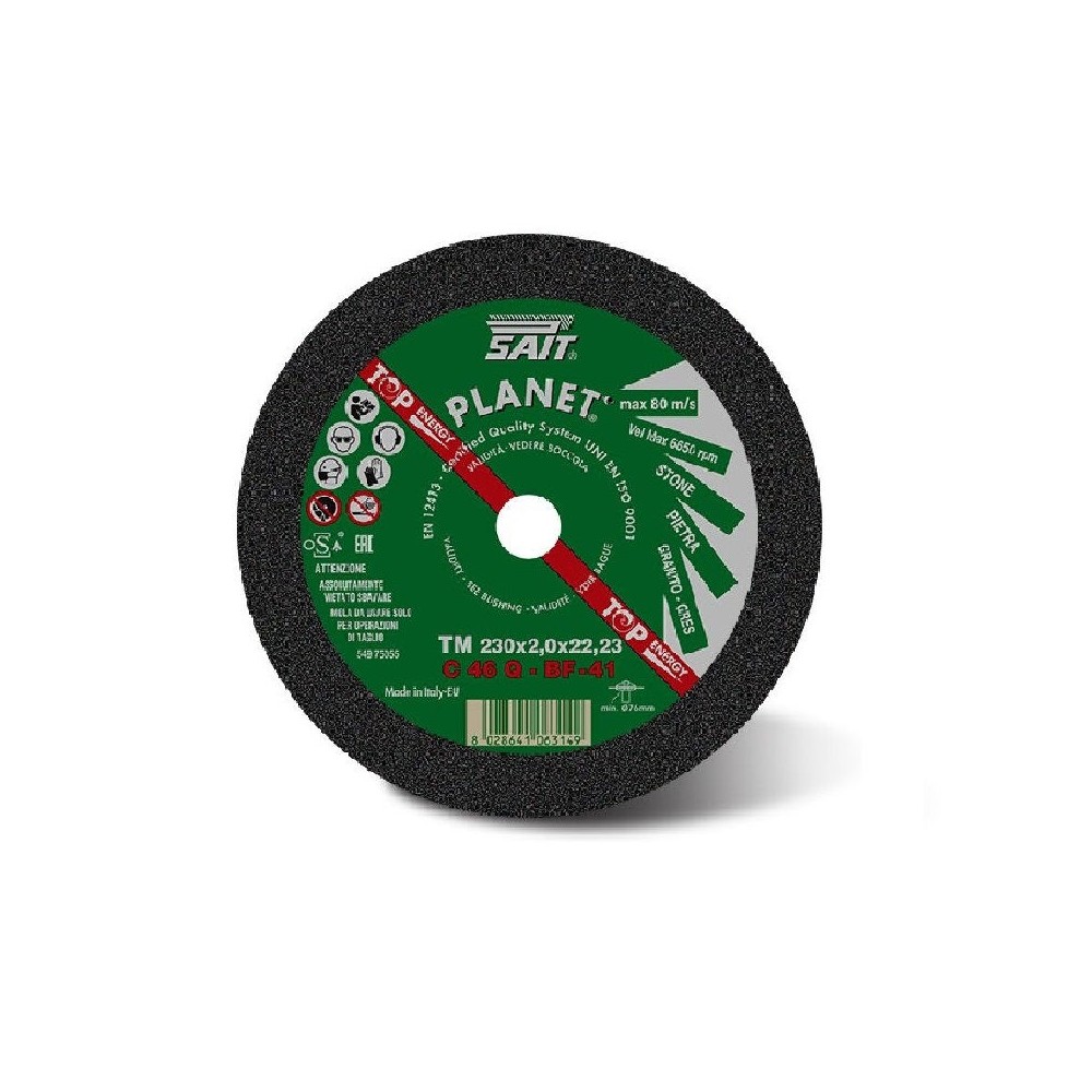DISCO PLANET-TM PER PIETRA Ø MM 115 FORO Ø MM 22,23 SPESSORE MM 1,6 SAIT
