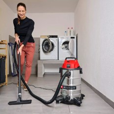 ASPIRASOLIDI E LIQUIDI BIDONE INOX TC-VC 3055 S LITRI 30 950W EINHELL