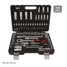 ASSORTIMENTO CHIAVI BUSSOLE + ACCESSORI DA 1/4 - 1/2 PZ 108 VALIGETTA ANTIURTO LTI