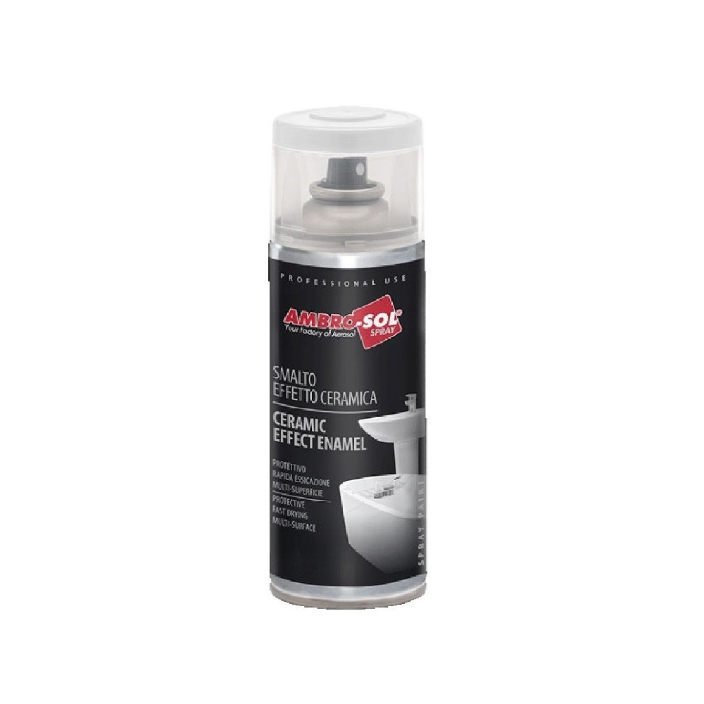 SMALTO BOMBOLETTA SPRAY ACRILICO MULTIUSO EFFETTO CERAMICO/PORCELLANA 400 ML AMBRO-SOL