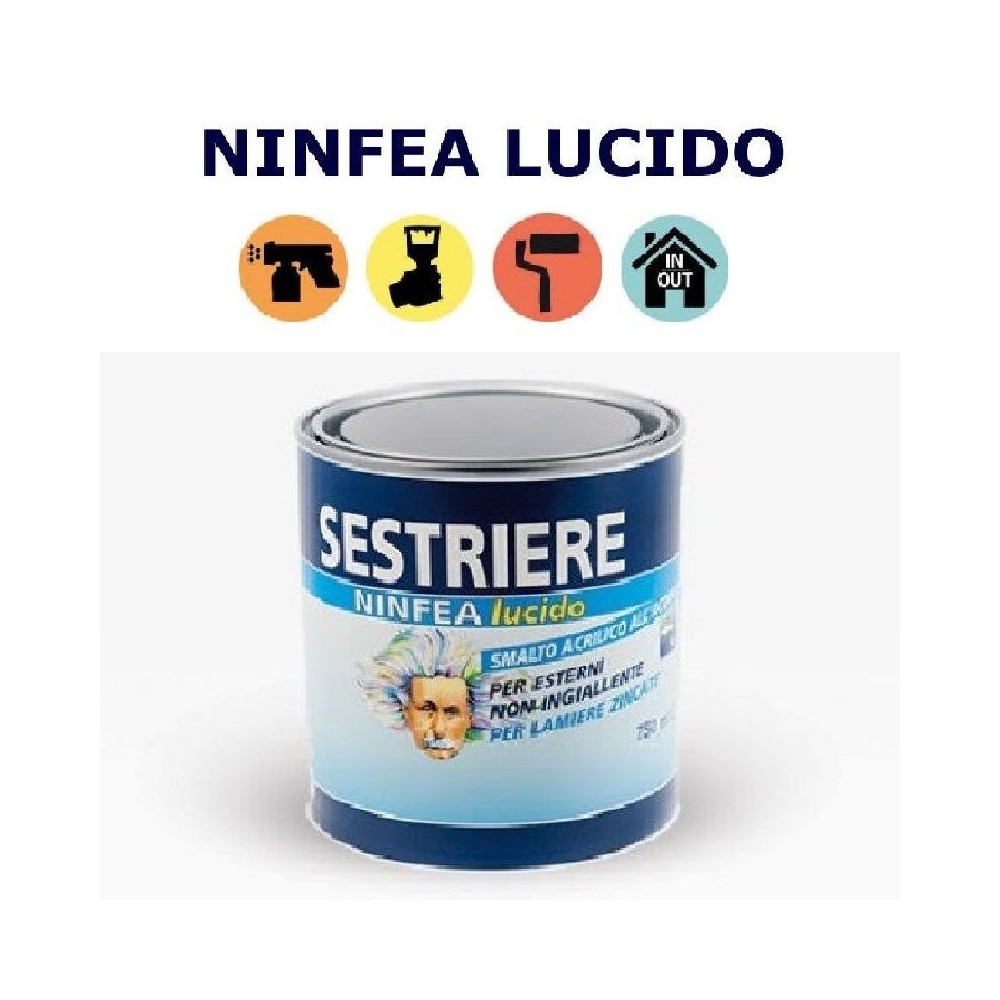 SMALTO NINFEA AD ACQUA BIANCO LUCIDO