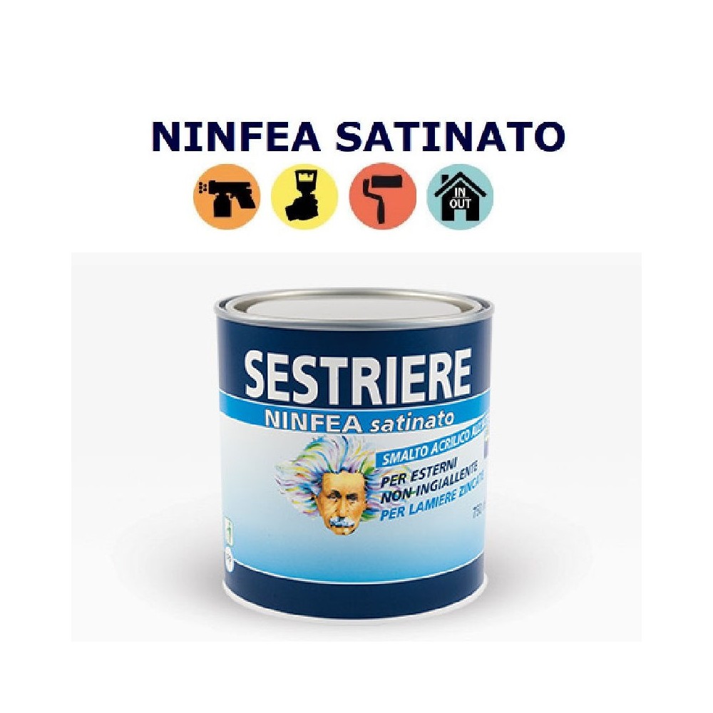 SMALTO NINFEA AD ACQUA BIANCO SATINATO