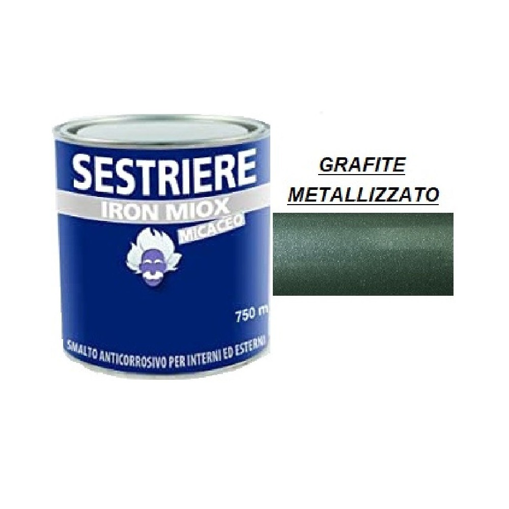 SMALTO MICACEO IRON MIOX GRANA GROSSA GRAFITE METALLIZZATO 2193  SESTRIERE