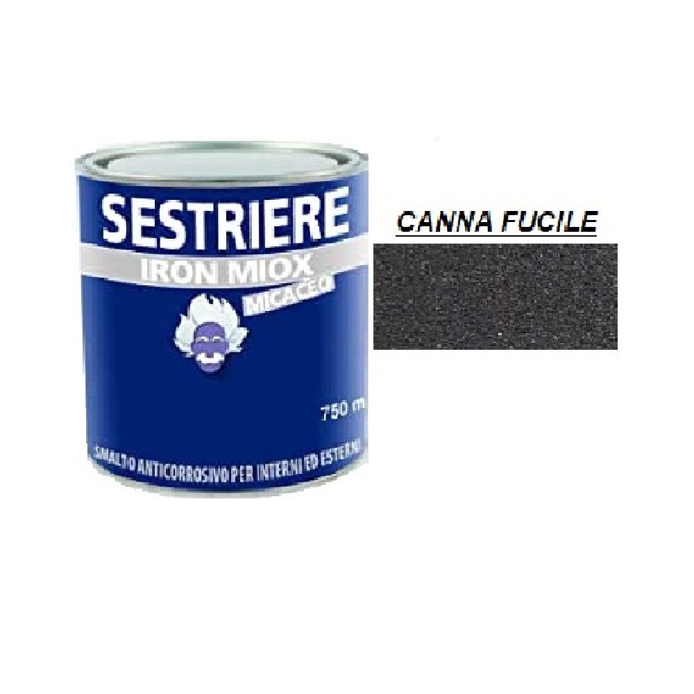 SMALTO MICACEO IRON MIOX GRANA FINE CANNA FUCILE 2192  SESTRIERE