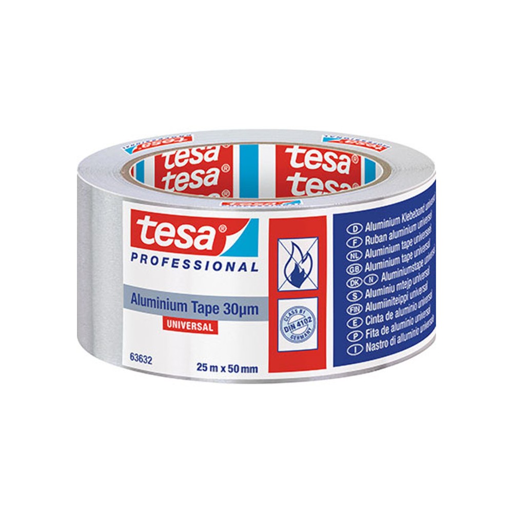 NASTRO ALLUMINIO UNIVERSALE 63632 NATURALE CM 5 MT 25  TESA