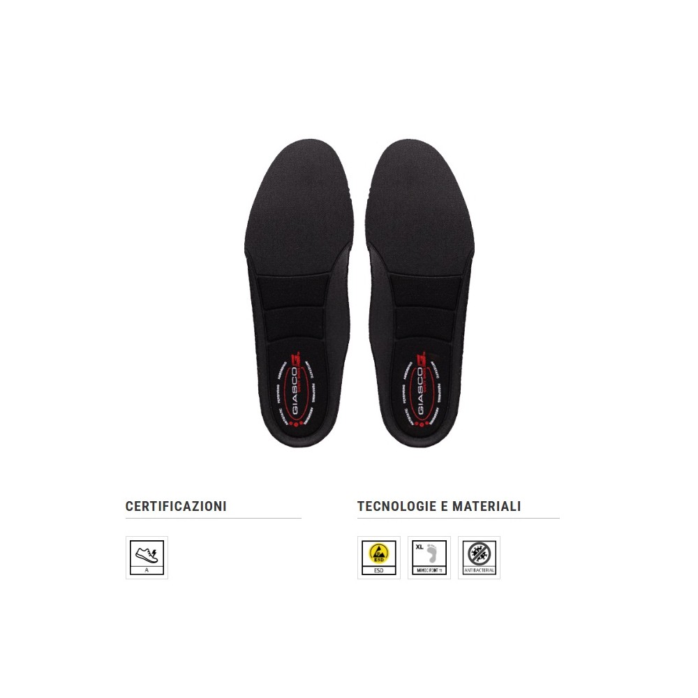 SOLETTA COMFORT SOTTOPIEDE ANATOMICO E ANTISTATICO GIASCO