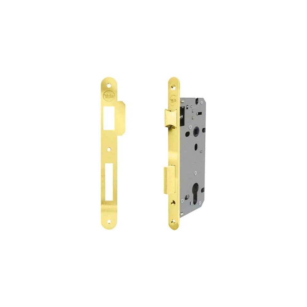 SERRATURA LEGNO INCASSO 52X BOTTE OTTONATO FEMMINA MM 22 FORO SAGOMATO