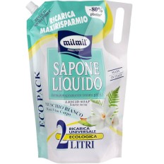 SAPONE LIQUIDO RICARICA MUSCHIO BIANCO LT 2 FRESH MILMIL
