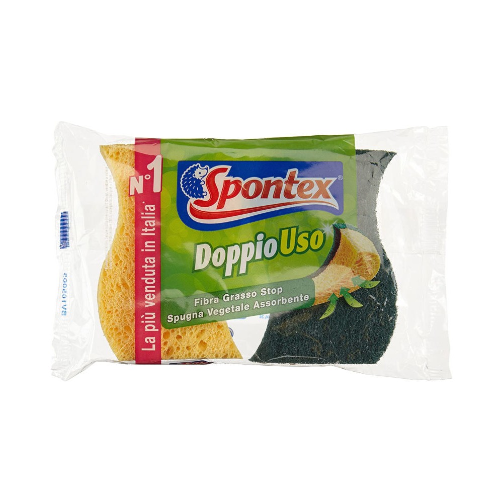 SPUGNETTE SPONTEX DOPPIOUSO VERDI X 2
