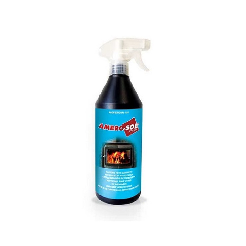 PULITORE SPRAY X VETRI CAMINI ML 750 AMBRO-SOL