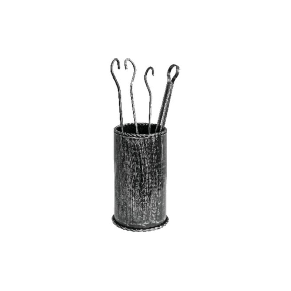 ATTREZZATURE PIANTANA X CAMINO KIT CILINDRO FERRO BATTUTO H.CM 50