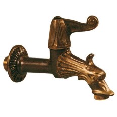 RUBINETTO A MURO ARTISTICO OTTONE Ø 1/2"