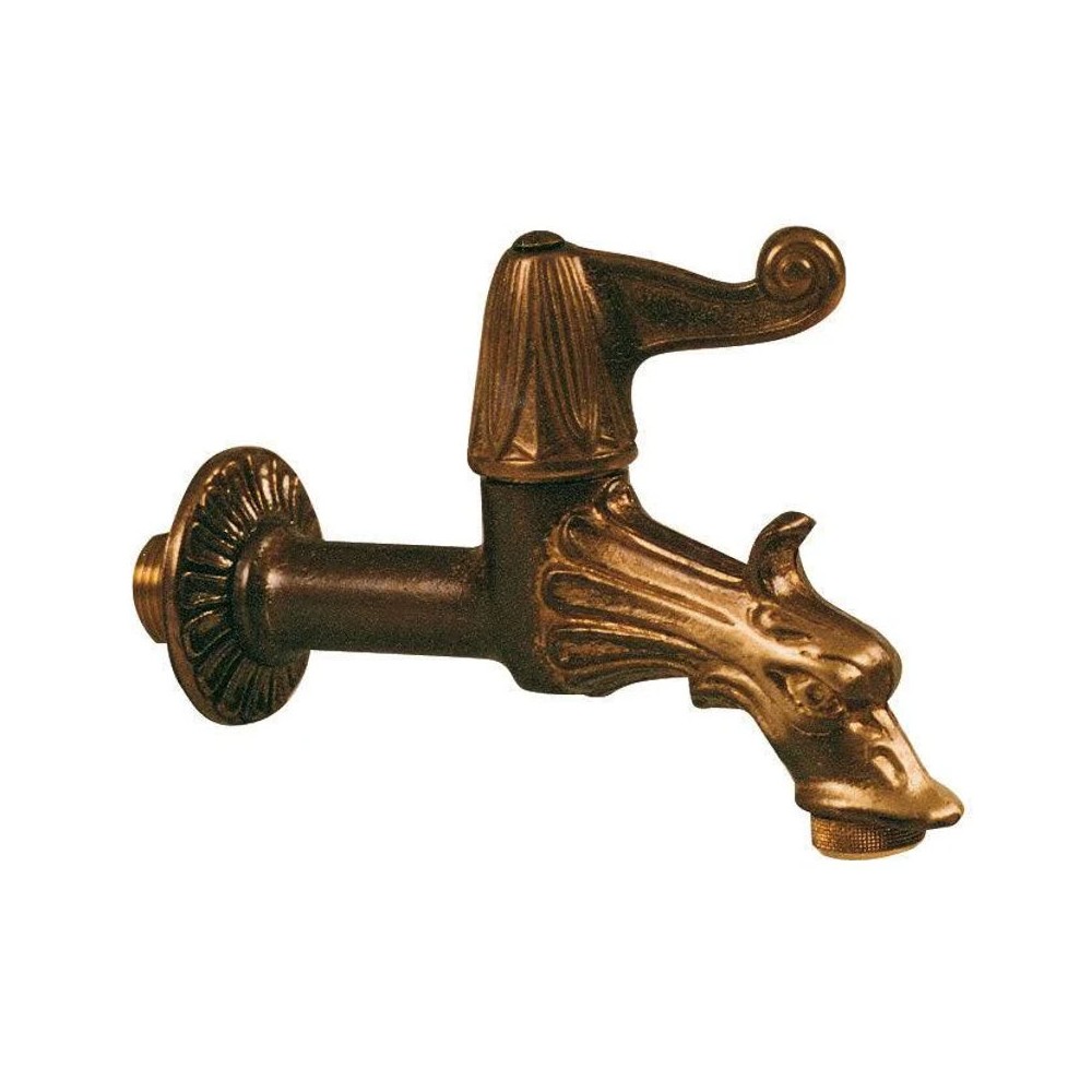 RUBINETTO A MURO ARTISTICO OTTONE Ø 1/2"
