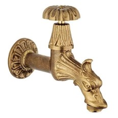 RUBINETTO A MURO ARTISTICO VITONE OTTONE Ø 1/2"