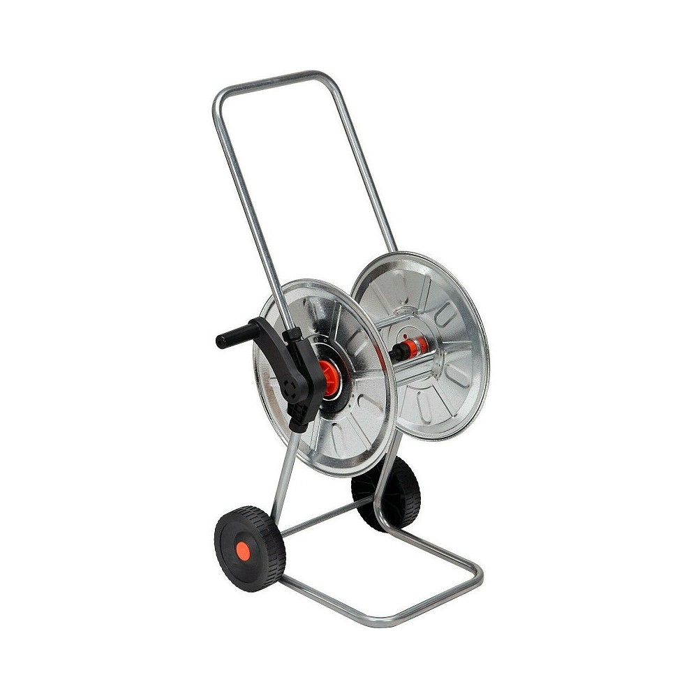 CARRELLO AVVOLGITUBI CON RUOTE ACCIAIO ZINCATO