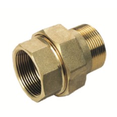 BOCCHETTONE 3 PEZZI TENUTA O-RING OTTONE MASCHIO FEMMINA