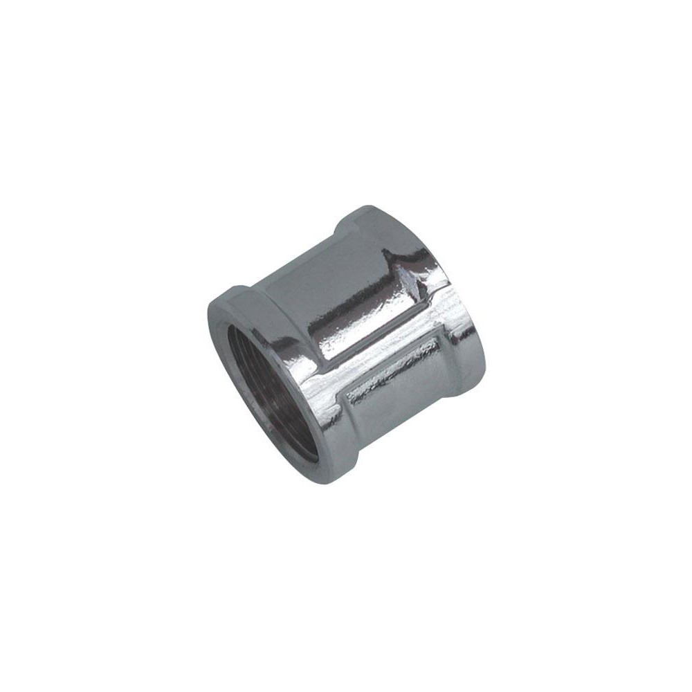MANICOTTO OTTONE CROMATO FEMMINA FEMMINA Ø 1/2"