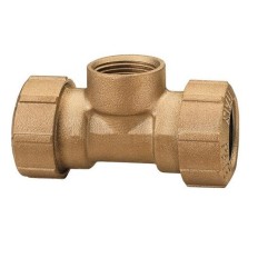 TEE IN OTTONE X TUBO POLIETILENE INNESTO E FILETTATURA FEMMINA Ø