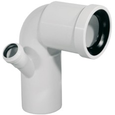 CURVA WC INNESTO IN POLIPROPILENE ALTA DA 110 ATTACCO 40 SX CON GUARNIZIONE