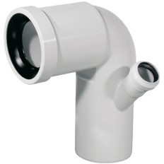 CURVA WC INNESTO IN POLIPROPILENE ALTA DA 110 ATTACCO 40 DX CON GUARNIZIONE