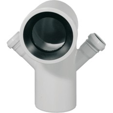 CURVA WC INNESTO IN POLIPROPILENE ALTA DA 110 2 ATTACCHI 40 CON GUARNIZIONE