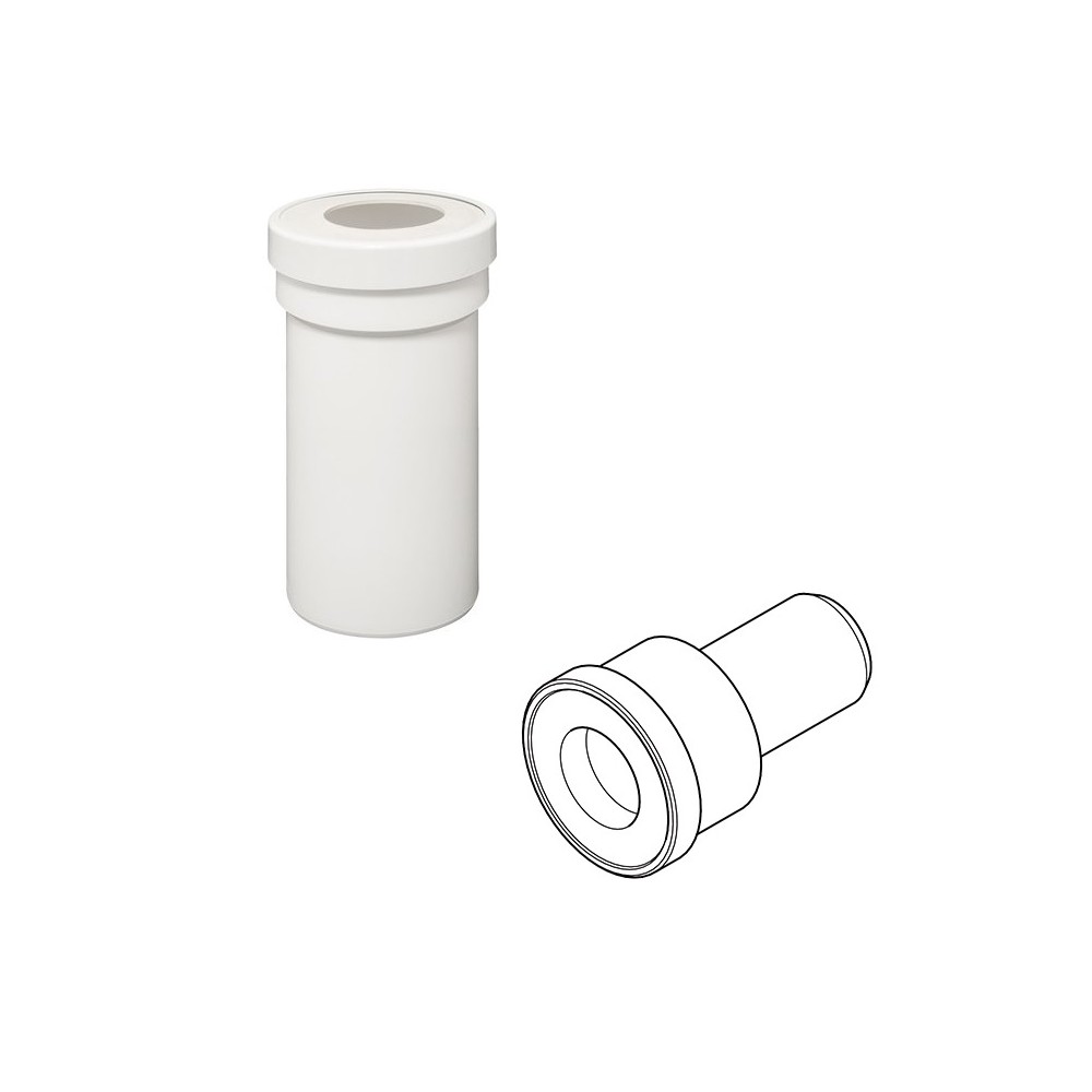 MANICOTTO WC INNESTO IN POLIPROPILENE CON GUARNIZIONE