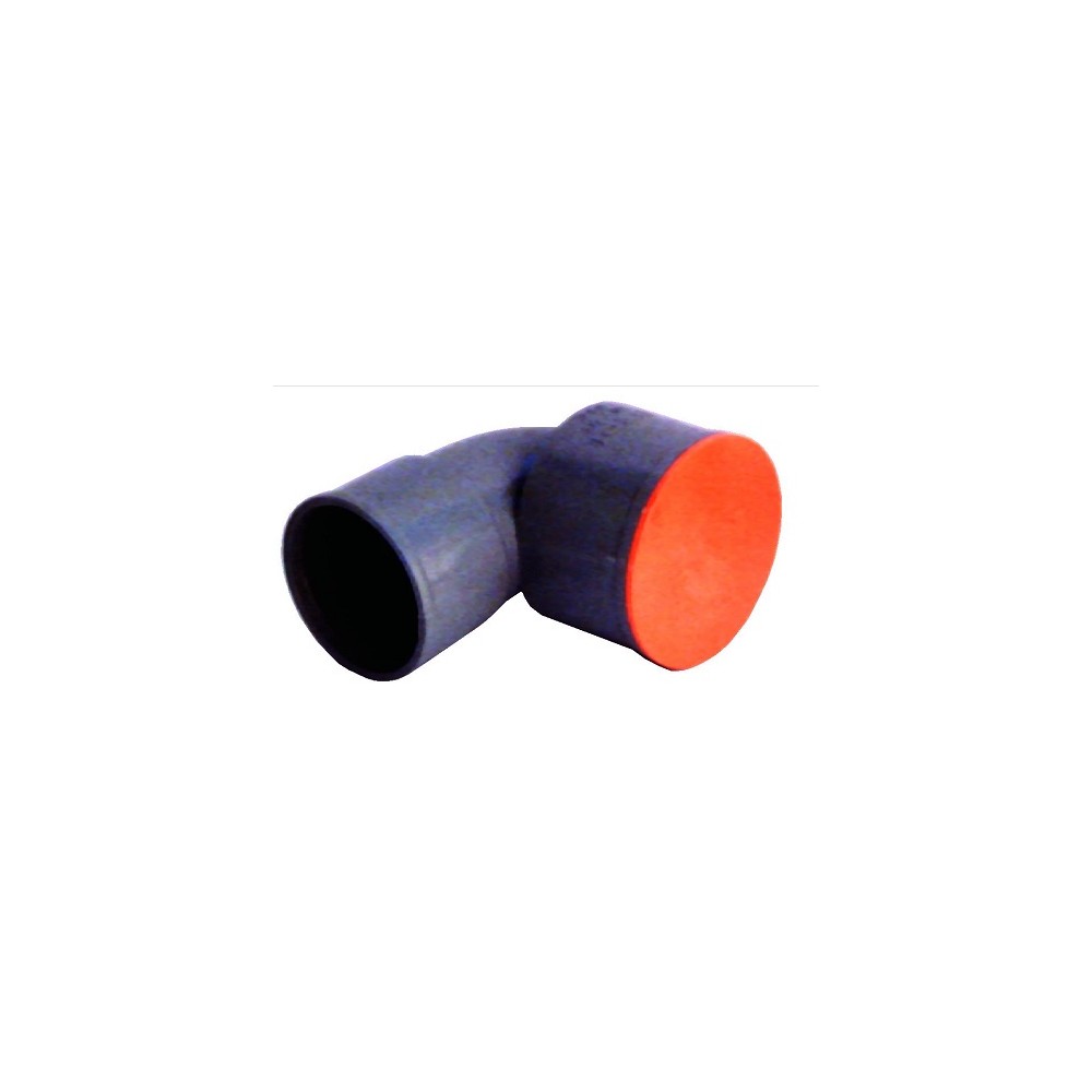 CURVA GRIGIA RIDOTTTA CHIUSA PVC A INCOLLAGGIO FEMMINA FEMMINA 87° Ø
