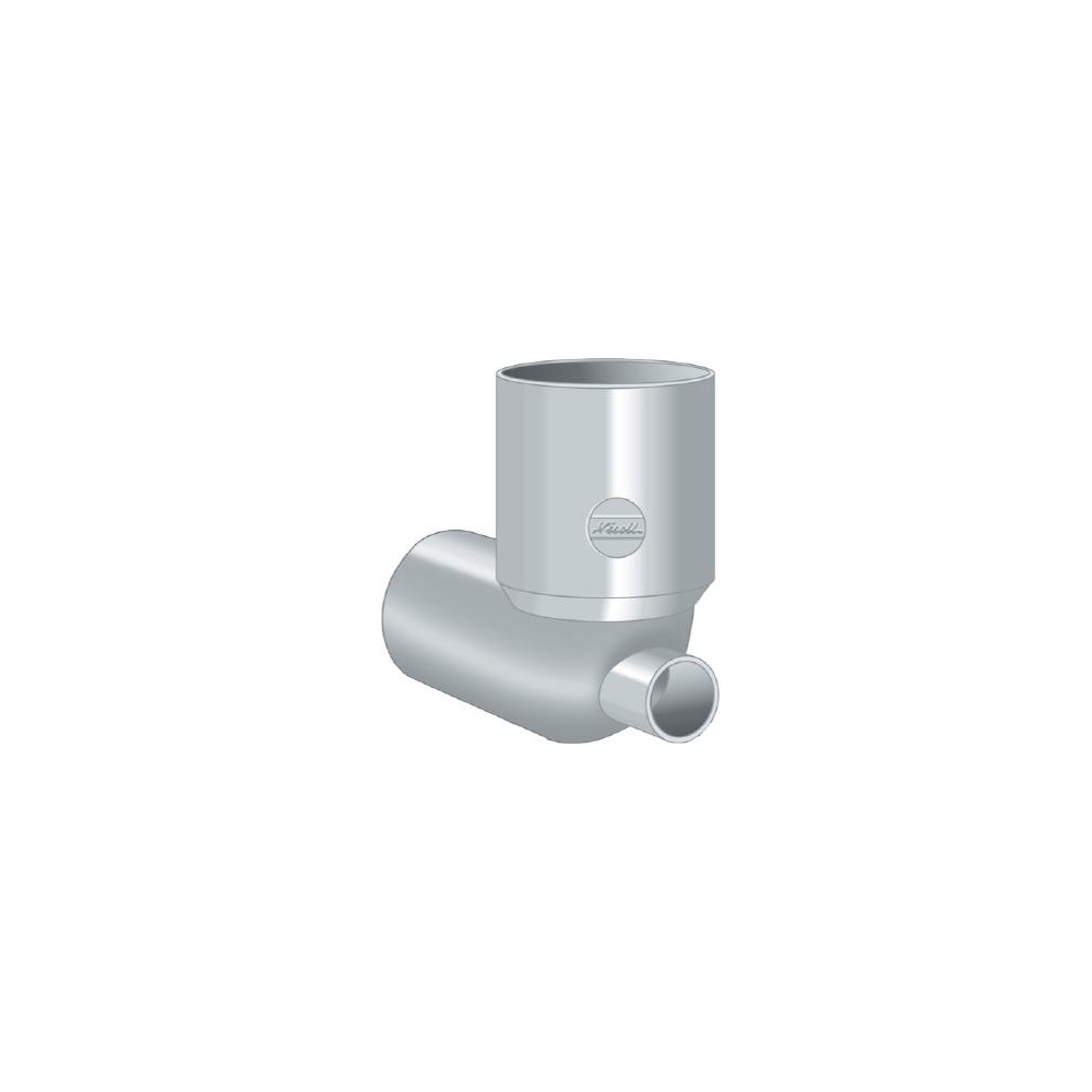 CURVA GRIGIA WC PVC ATTACCHI LATERALI A INCOLLAGGIO Ø