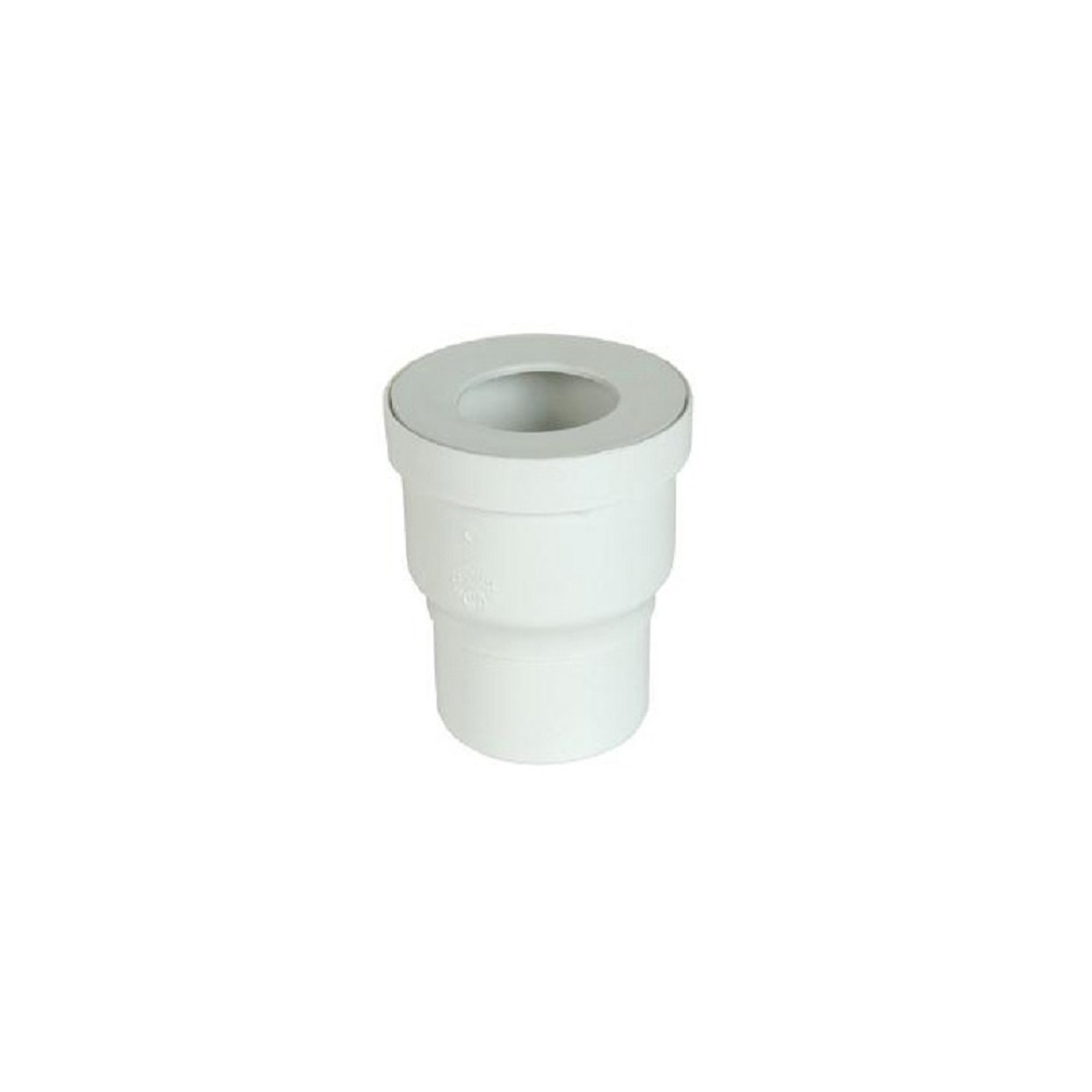 MANICOTTO BIANCO WC CON GUARNIZIONE SCARICO LUNGO A INCOLLAGGIO Ø 100 FM