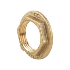 CONTRODADO ESAGONALE CON FLANGIA IN OTTONE GIALLO