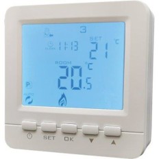 CRONOTERMOSTATO AMBIENTE QUBO DIGITALE 5/35° LCD BATTERIA MM 86X86X30 BRAVO
