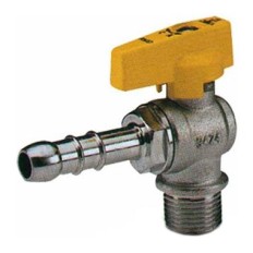 RUBINETTO GAS SFERA SQUADRO MASCHIO Ø 1/2" PORTA GOMMA