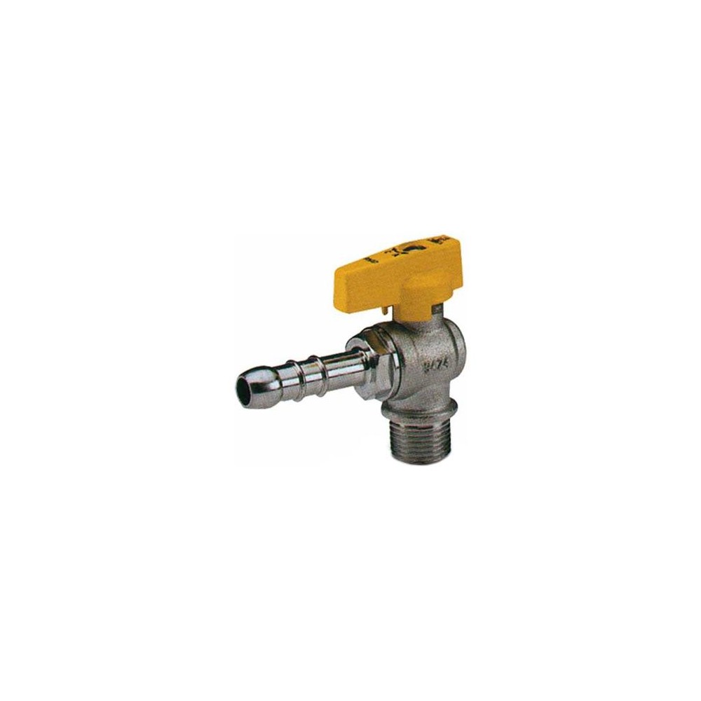 RUBINETTO GAS SFERA SQUADRO MASCHIO Ø 1/2" PORTA GOMMA