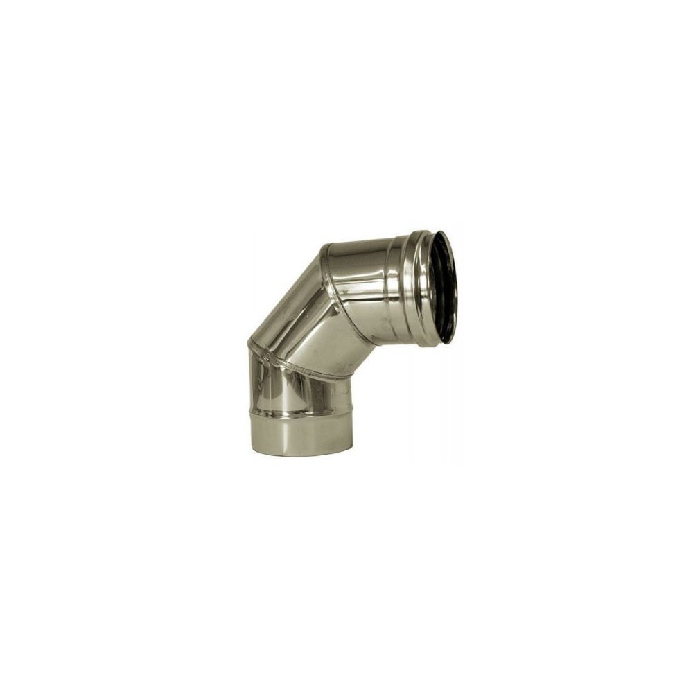 CURVA 90° ACCIAIO INOX 5/10 MONOPARETE AISI 304 SILVER Ø