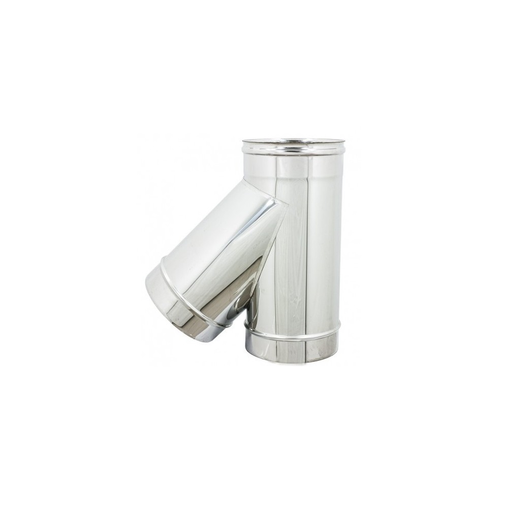 TI 135° ACCIAIO INOX 5/10 MONOPARETE AISI 304 SILVER FEMMINA MASCHIO MASCHIO Ø